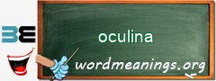 WordMeaning blackboard for oculina